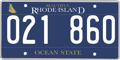 RI license plate 021860