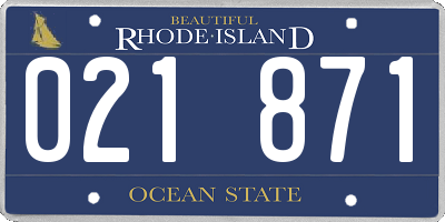 RI license plate 021871