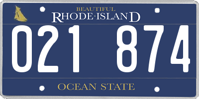 RI license plate 021874