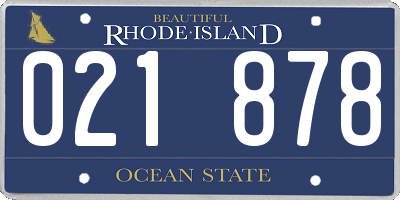 RI license plate 021878