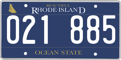 RI license plate 021885