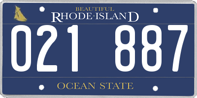 RI license plate 021887