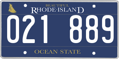 RI license plate 021889