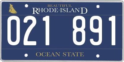 RI license plate 021891