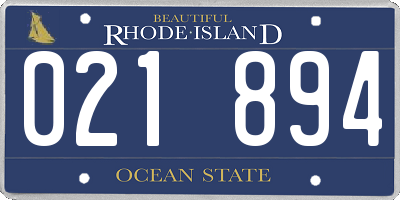 RI license plate 021894