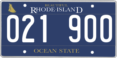 RI license plate 021900
