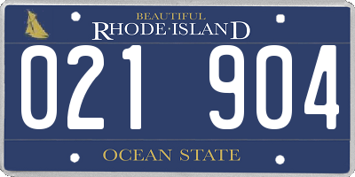 RI license plate 021904