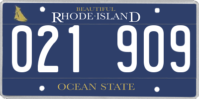 RI license plate 021909