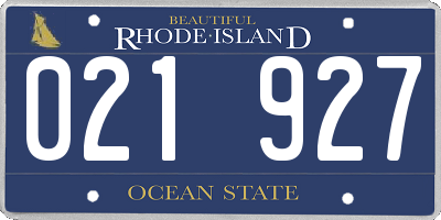 RI license plate 021927