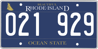 RI license plate 021929