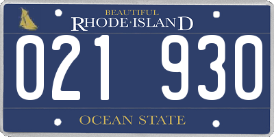 RI license plate 021930