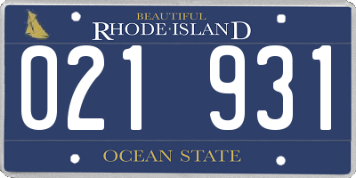 RI license plate 021931