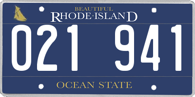 RI license plate 021941