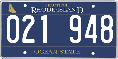RI license plate 021948