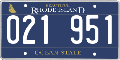 RI license plate 021951