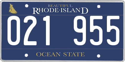 RI license plate 021955