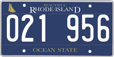 RI license plate 021956