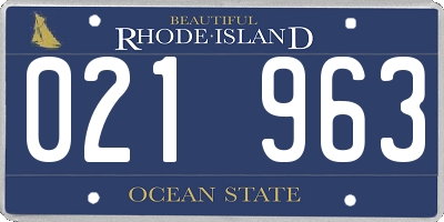 RI license plate 021963