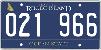 RI license plate 021966