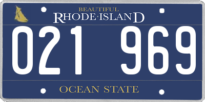 RI license plate 021969