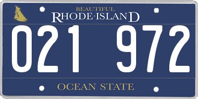 RI license plate 021972