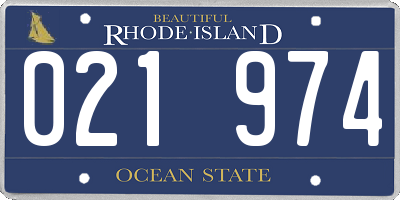 RI license plate 021974