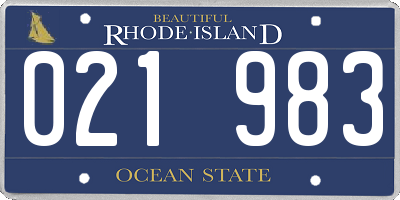 RI license plate 021983