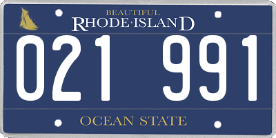 RI license plate 021991