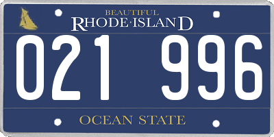 RI license plate 021996