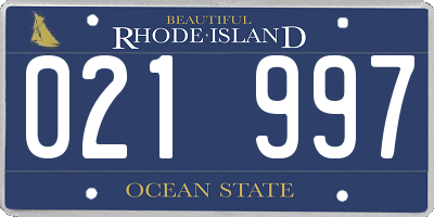 RI license plate 021997