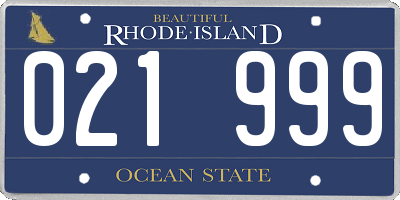 RI license plate 021999