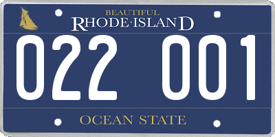 RI license plate 022001