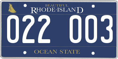 RI license plate 022003