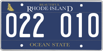 RI license plate 022010