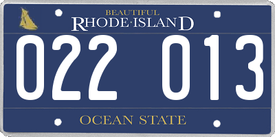 RI license plate 022013