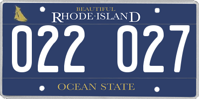 RI license plate 022027