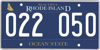 RI license plate 022050
