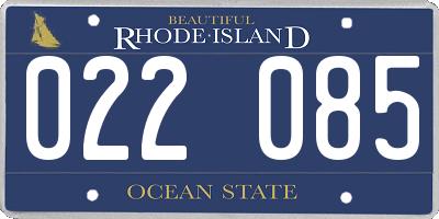 RI license plate 022085