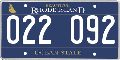 RI license plate 022092