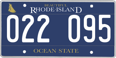 RI license plate 022095