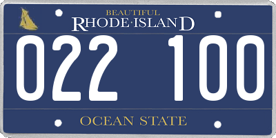 RI license plate 022100