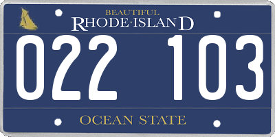 RI license plate 022103