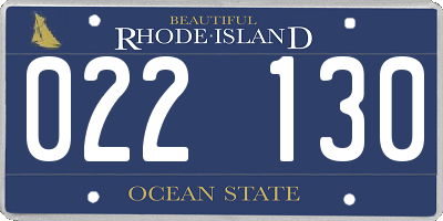 RI license plate 022130