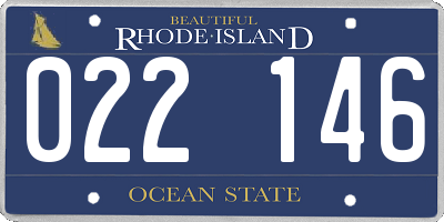 RI license plate 022146