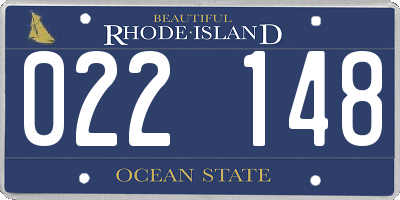RI license plate 022148