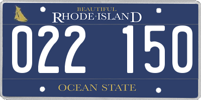 RI license plate 022150