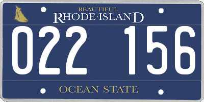 RI license plate 022156