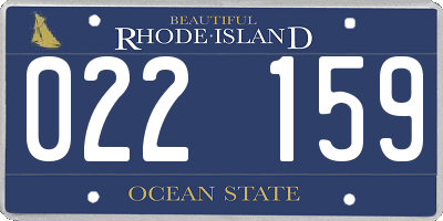 RI license plate 022159