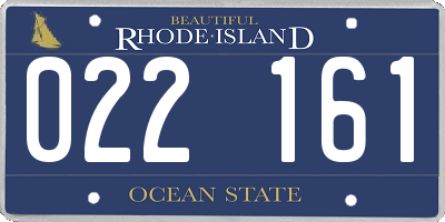 RI license plate 022161