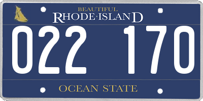 RI license plate 022170